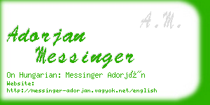 adorjan messinger business card